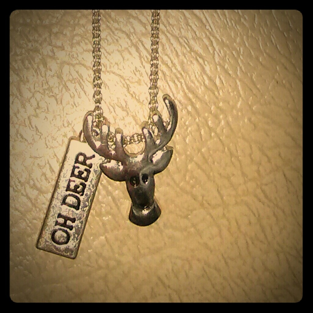 Ohhh Dear necklace on 18" chain(silver-plated)